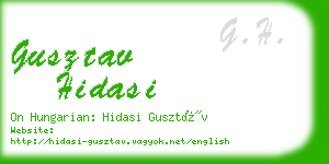 gusztav hidasi business card